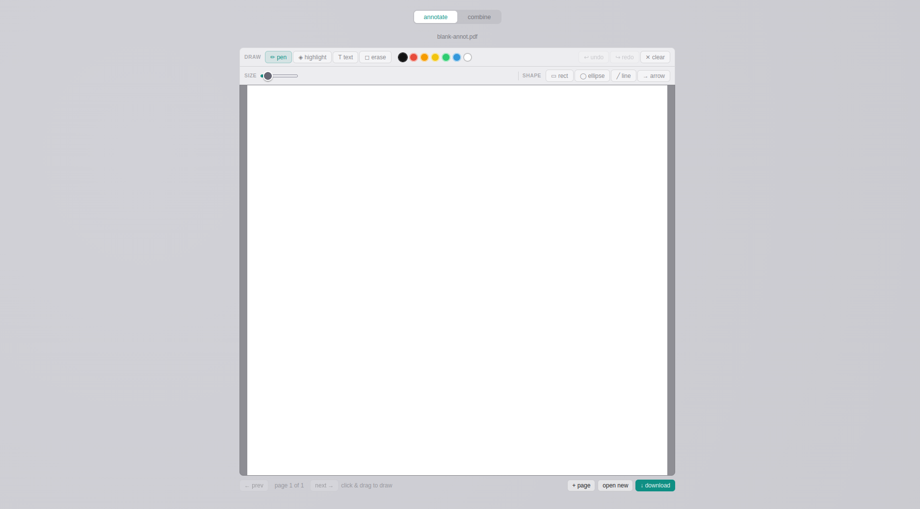PDF document tools screenshot